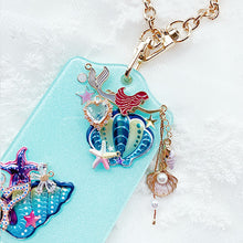 Load image into Gallery viewer, Mermaid Blue Card Holder with Chain Holder
