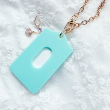 Load image into Gallery viewer, Mermaid Blue Card Holder with Chain Holder
