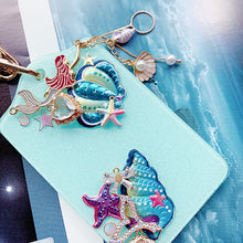 Load image into Gallery viewer, Mermaid Blue Card Holder with Chain Holder
