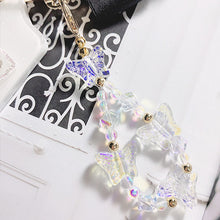 Load image into Gallery viewer, Butterflies Card Holder (White) with Bow Lanyard
