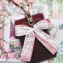 Load image into Gallery viewer, Lace Pink Bow Cardholder
