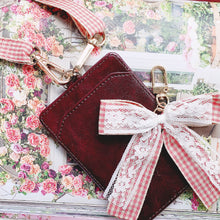 Load image into Gallery viewer, Lace Pink Bow Cardholder
