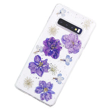 Load image into Gallery viewer, Lavender Blue Flowers Transparent Phone Cover
