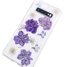 Load image into Gallery viewer, Lavender Blue Flowers Transparent Phone Cover
