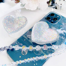 Load image into Gallery viewer, Glittery Heart Phone Grip
