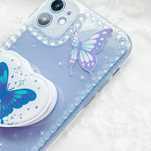 Load image into Gallery viewer, Butterfly Print Transparent Phone Cover
