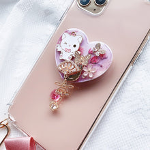 Load image into Gallery viewer, Heart Shaped Cat Wink! Phone Grip
