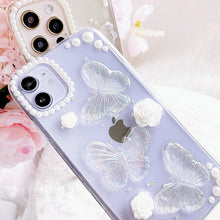 Load image into Gallery viewer, Butterflies and Pearls Phone Cover
