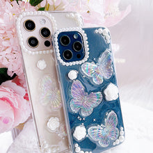 Load image into Gallery viewer, Butterflies and Pearls Phone Cover
